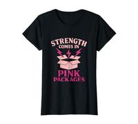 Gráfico Girl Power de Strength Comes in Pink Packages Camiseta