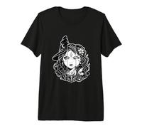 Gráfico gótico místico de Triple Cara de Witch Healer Mother Camiseta Premium