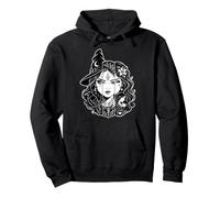 Gráfico gótico místico de Triple Cara de Witch Healer Mother Sudadera con Capucha