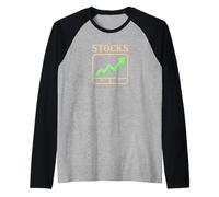 Gráfico gráfico alcista divertido y simple "Stocks" Camiseta Manga Raglan