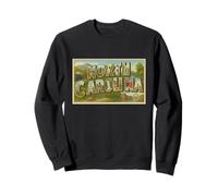 Gráfico gráfico Vintage de Carolina del Norte para Recuerdos de Viaje de los años 50 Sudadera