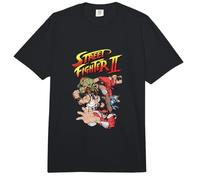 Gráfico grupal de Videojuegos Retro de Street Fighter Heroes PAPL2653 Comfort Colors Adult Heavyweight T-Shirt