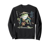 Gráfico Guerrero Rana Japonesa Puesta de Sol Ukiyo-e Arte Sudadera