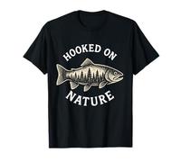 Gráfico Hooked on Nature Love Fishing Outdoor Wilderness Camiseta