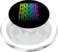 Gráfico House Music DJ Vintage EDM Rave Text Fade PopSockets PopGrip para MagSafe