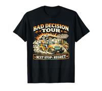 Gráfico humorístico de Bad Decision Tour Skeleton Golf Cart Next Stop Camiseta