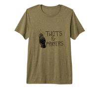 Gráfico humorístico de Parodia Divertida de THOTS & Prayers Camiseta Premium