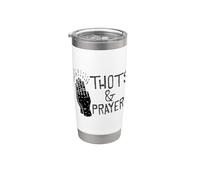 Gráfico humorístico de parodia divertida de Thots & Prayers Vaso térmico de acero inoxidable de doble pared