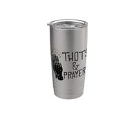 Gráfico humorístico de parodia divertida de Thots & Prayers Vaso térmico de acero inoxidable de doble pared