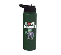 Gráfico humorístico I Love Zombies Undead Stainless Steel Insulated Water Bottle