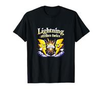 Gráfico humorístico Lightning Strikes Twice Electrician Camiseta
