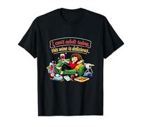 Gráfico «I Can't Adult Today Wine Humor Couch Tareas» Camiseta