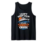 Gráfico I Can't Keep Calm It's My First Cruise Ocean Sunset Camiseta sin Mangas
