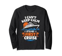 Gráfico I Can't Keep Calm It's My First Cruise Ocean Sunset Manga Larga