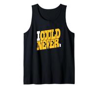 Gráfico «I Could Never Yellow» del University Varsity-Gold Camiseta sin Mangas