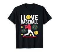 Gráfico I Love Baseball Enthusiast Camiseta