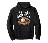 Gráfico I Love Baseball Glove Sudadera con Capucha