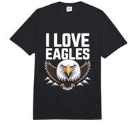 Gráfico I Love Eagles Fierce Bald Eagle Comfort Colors Adult Heavyweight T-Shirt