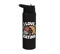 Gráfico I Love Eating Foodie Delight Stainless Steel Insulated Water Bottle