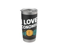 Gráfico I Love Economics Finance Vaso térmico de acero inoxidable de doble pared