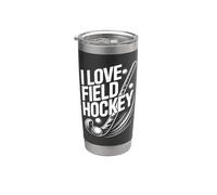 Gráfico I Love Hockey Sport Passion Vaso térmico de acero inoxidable de doble pared
