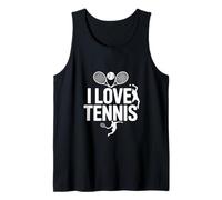 Gráfico I Love Tennis Enthusiast Camiseta sin Mangas