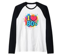 Gráfico I Love the 80's Old School Fun Times Camiseta Manga Raglan