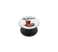 Gráfico I'Ll Be In The Backyard Party Cup Hot Dog BBQ USA PopSockets PopGrip Adhesivo