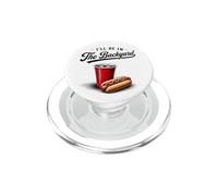 Gráfico I'Ll Be In The Backyard Party Cup Hot Dog BBQ USA PopSockets PopGrip para MagSafe