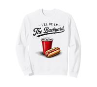 Gráfico I'Ll Be In The Backyard Party Cup Hot Dog BBQ USA Sudadera