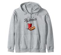 Gráfico I'Ll Be In The Backyard Party Cup Hot Dog BBQ USA Sudadera con Capucha