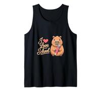 Gráfico Infantil con Texto «I Love School Cute Capybara» Camiseta sin Mangas