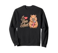Gráfico Infantil con Texto «I Love School Cute Capybara» Sudadera