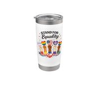 Gráfico inspirador Stand For Equality Diversity Unity Vaso térmico de acero inoxidable de doble pared