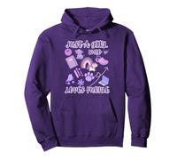 Gráfico Just A Girl Who Loves Purple Joy para Mujeres y niños Sudadera con Capucha
