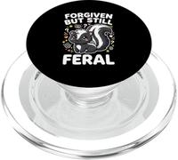 Gráfico Kawaii de Forgiven But Still Feral Sweet Skunk PopSockets PopGrip para MagSafe