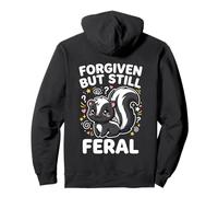 Gráfico Kawaii de Forgiven But Still Feral Sweet Skunk Sudadera con Capucha