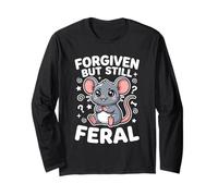 Gráfico Kawaii de Rata Forgiven But Still Feral Confident Manga Larga