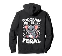 Gráfico Kawaii de Rata Forgiven But Still Feral Confident Sudadera con Capucha