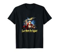 Gráfico Let There Be Light Electrician Humor Lightning Camiseta