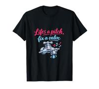 Gráfico Life'S a Pitch Fix a Valve Plumber Pipe Pun Camiseta