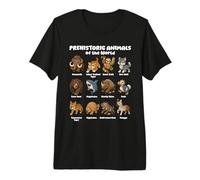 Gráfico Lindo De Animales Prehistóricos del Mundo Kawaii Camiseta Premium