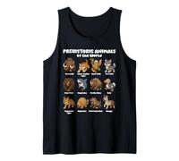Gráfico Lindo De Animales Prehistóricos del Mundo Kawaii Camiseta sin Mangas