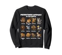 Gráfico Lindo De Animales Prehistóricos del Mundo Kawaii Sudadera