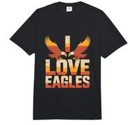 Gráfico Llamativo I Love Eagles Comfort Colors Adult Heavyweight T-Shirt