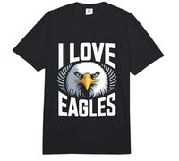 Gráfico Llamativo I Love Eagles Comfort Colors Adult Heavyweight T-Shirt