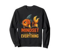 Gráfico Mindset is Everything: pez con Aleta de tiburón Sudadera