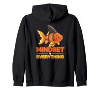Gráfico Mindset is Everything: pez con Aleta de tiburón Sudadera con Capucha