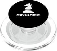 Gráfico Minimalista de ajedrez Move Smart Knight PopSockets PopGrip para MagSafe