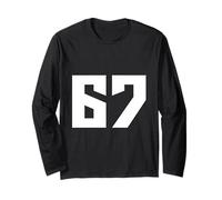 Gráfico Minimalista Simple con números Modernos y Deportivos de 67 Manga Larga